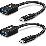USB C to USB Adapter, [2-Pack] USB to USB C Adapter, USB Type-C to USB 3.0, Thunderbolt 3 to USB 3.1 Gen1 Female Adapter OTG Cable for MacBook Pro 2017/2016,Dell XPS 15/13,Galaxy S9/S8/Note8 and More
