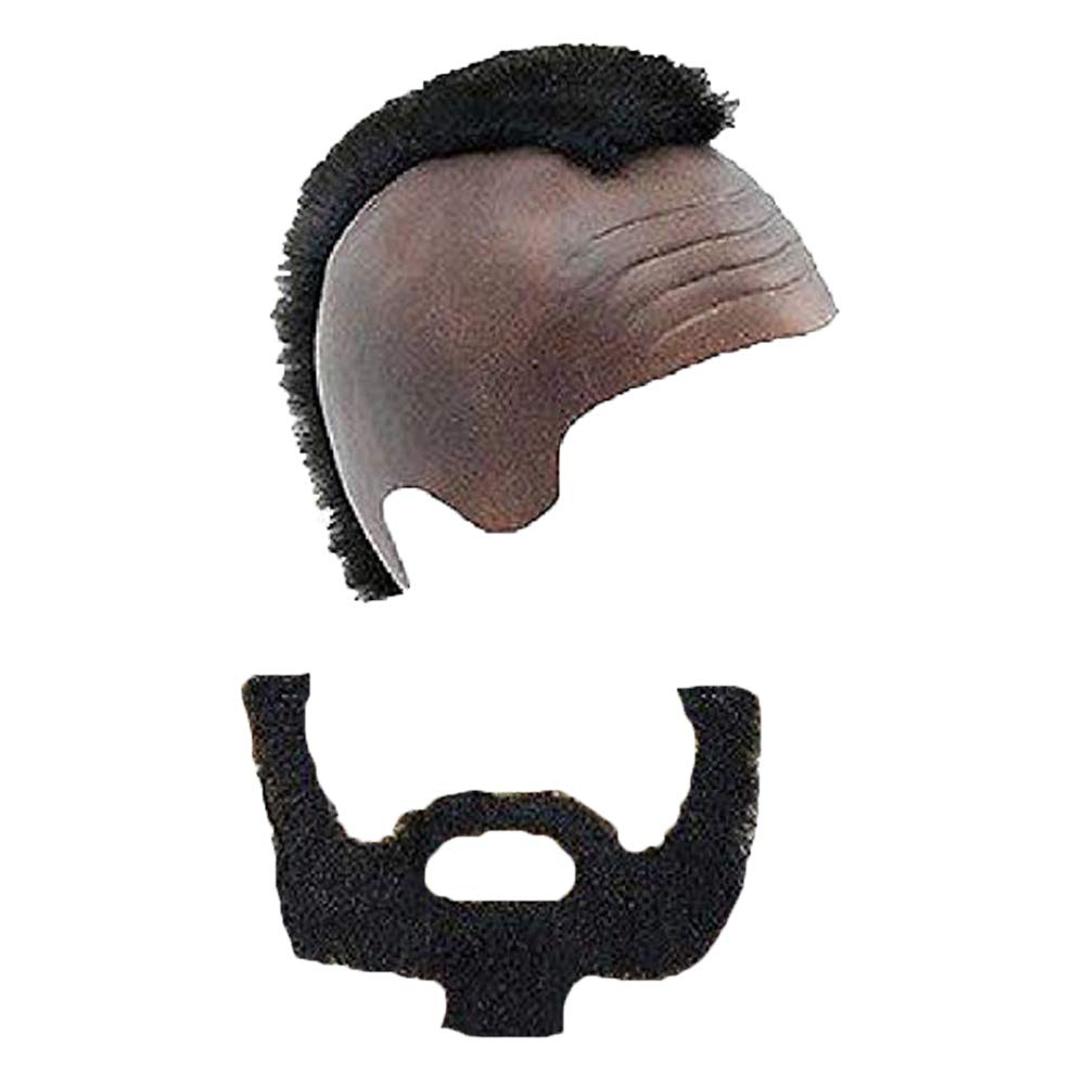 Mr T Mohawk Wig and Beard Set Fancy Dress Costume Accessories (Mega