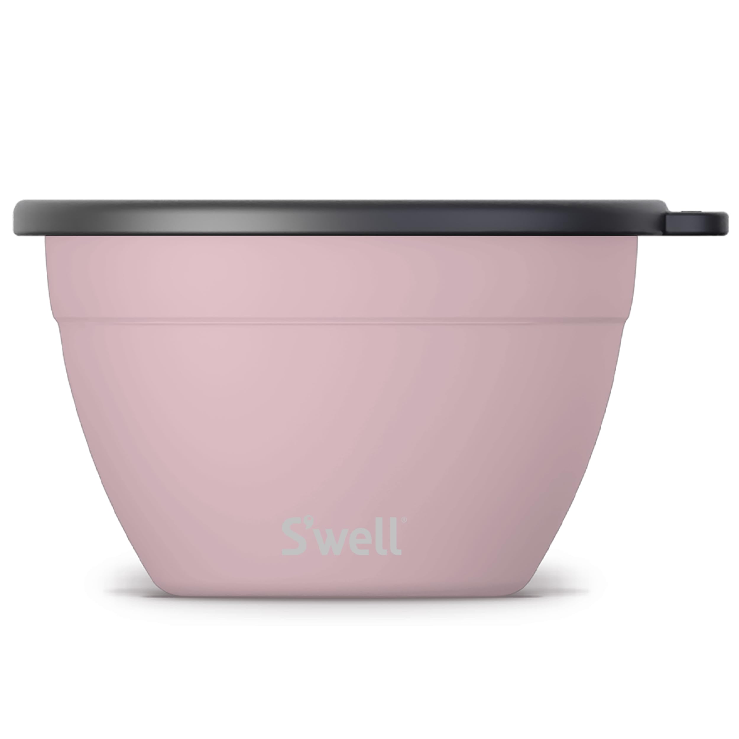 Photo 1 of S’well Stainless Steel 64oz Salad Bowl Kit, Pink Topaz Color, Comes with 2oz Mini Canister and Removable Tray for Organization, Leakproof and Dishwasher Safe
