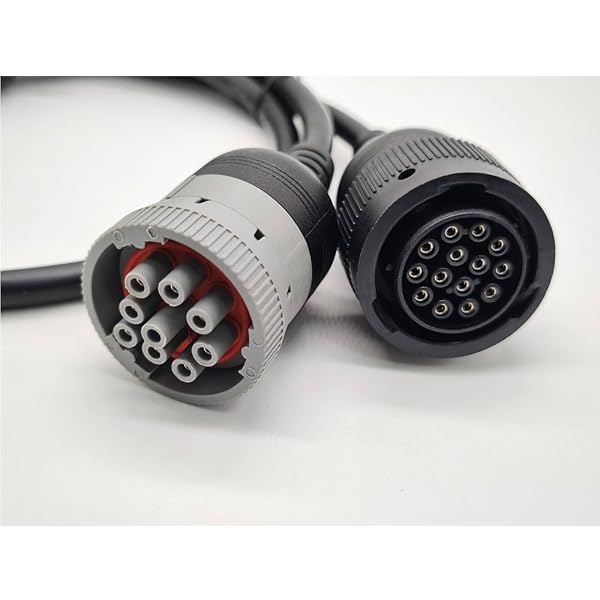 GXMRHWY DB15 FEMALE TO CAT 9-PIN MALE AND 14-PIN FEMALE J1939 Y CABLE TRUCK DIAGNOSTIC TOOL 70CM