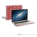 TOP CASE Polka Dot Design Red Ultra Slim Light Weight Rubberized Hard Case Cover for Apple MacBook Pro 13.3