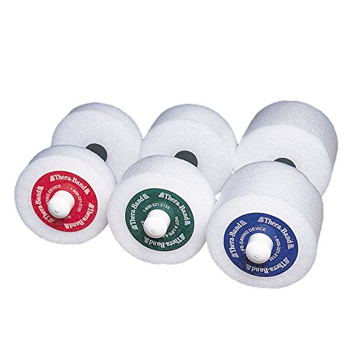 TheraBand Water Weights, Set of Aquatic Hand Bars for Pool Fitness, Dumbbell Weight with Padded