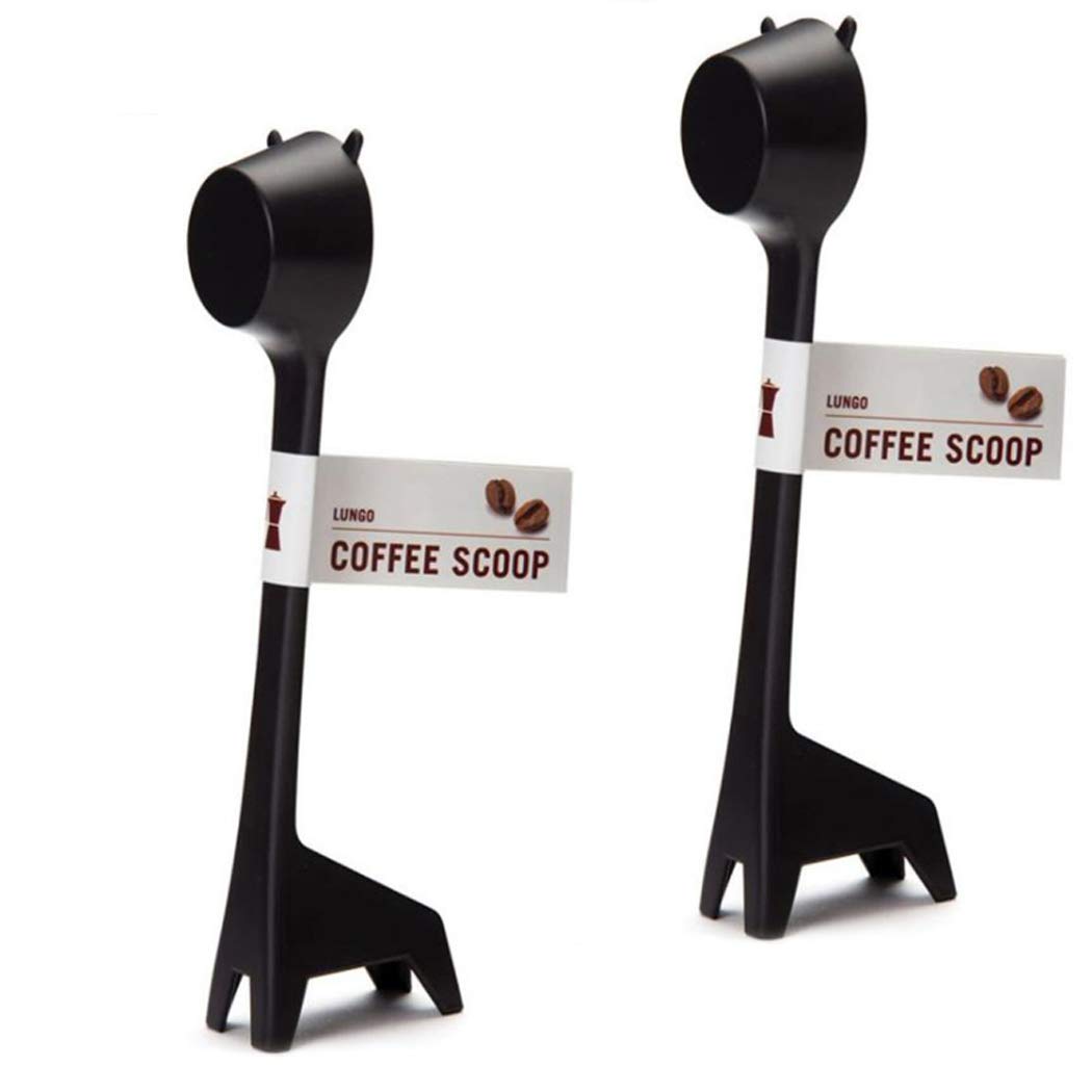Hoshen 2 PCS Creative Cartoon Giraffe Shaped Coffee Spoon, Cute Coffee Bean Powder Dosing Spoon, Measuring Plastic Spoon