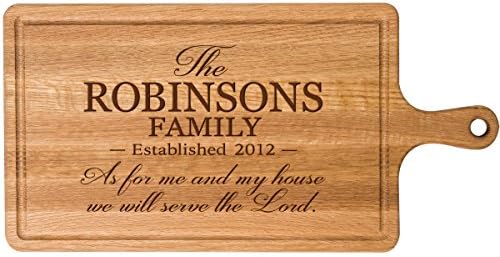 Personalized Cherry Cutting board As for me and my House Wedding Gift ideas for Him Her Couple Cheese Chopping Board established signs with dates by Dayspring Milestones