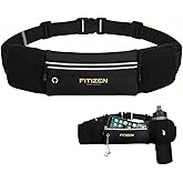 Fitizen Fanny Pack - 3 Pockets - Up To 36 in" Waist - Slim Walking Belt For Men & Women Hiking Cycling Workouts Walking & Travel - Reflective Pocket & Phone Holder for the Fit Citizen By Fitnation