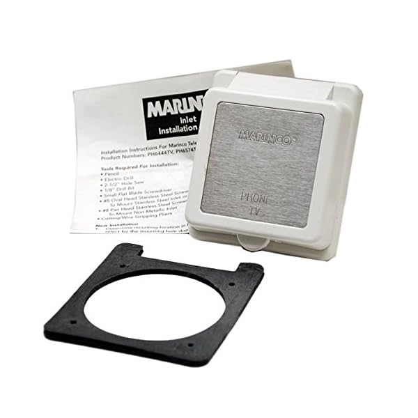 Marinco-PH6574TV-Marine-Standard-Poly-Finish-Phone-and-Cable-TV-Inlet Marinco-PH6574TV-Marine-Standard-Poly-Finish-Phone-and-Cable-TV-Inlet