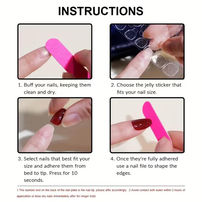 French Press On Nails Almond White Tip Acrylic Fake Nails, 24pcs