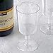 50 Silver Glitter Disposable Wine Glasses | 7 oz. Clear Hard Plastic Fancy Cups (50-Pack) by BloominGoods