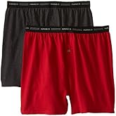 Hanes mens Exposed Waistband Knit Boxer