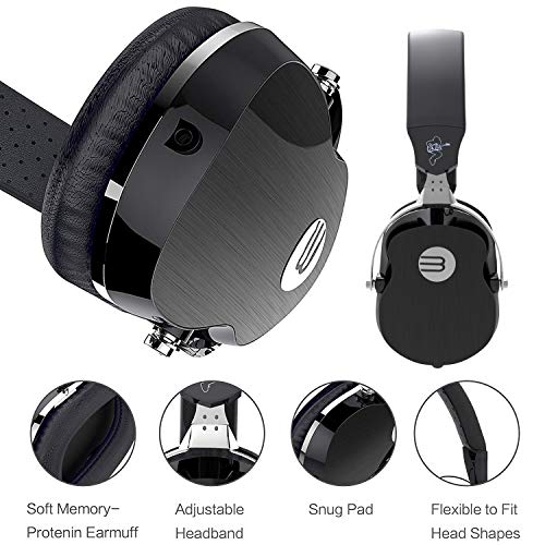 Active Noise Cancelling Headphone with Microphone, Stereo Wired Headset with Microphone & Comfortable Earpads & 12 Hours Playtime &Wired Headphones for Cellphone
