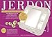 JERDON Two-Sided Makeup Mirror with Lights - Vanity Mirror with 5X Magnification & Two Setting Glare-Free Lighting - White Base - Model J1015