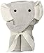 Elegant Baby Top Selling  Bath Gift - Cotton Hooded Towel Wrap, Soft Grey Elephant