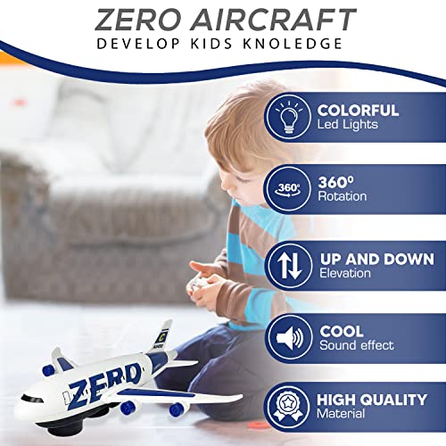 KIDSTHRILL Kids Airplane Toy Bump and Go Technology Big Aeroplane