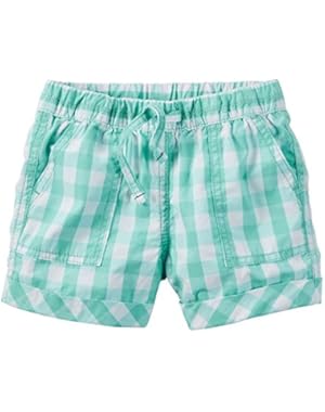 Carters Baby Clothing Outfit Girls Pull-On Gingham Poplin Shorts Turquoise