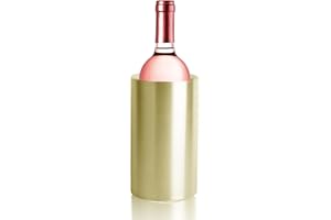 Sipoyen Gold Wine Chiller Bucket for Bottle 750ml Wine Chiller Champagne Cooler Insulated for Parties Keep Wine & Beverage Co