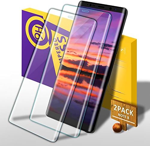 XIANDAN Galaxy Note 8 Glass Screen Protector, [2Pack] Full Coverage Premium 9H Tempered Glass Anti-Scratch, Clear High Definition (HD) Screen Film for Galaxy Note 8 Transparent