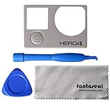 Fantaseal 4-in-1 Repair Kit GoPro Cover GoPro Replacement Part GoPro Front Panel W/GoPro Disassembly Tool + GoPro Replacement Accessories + Pry +GoPro Lens Cloth GoPro Hero 4 Black/Silver