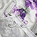 Riyidecor Lavender Purple Lilac Shower Curtain Set for Bathroom 72Wx72H Inch Flower Floral Vintage Fabric Bath Curtain for Women Girl Bathtub Accessories Plant Waterproof 12 Pack Plastic Hooks WW-VCEH