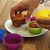 Cupcake Molds, 24 Pack Reusable Silicone Baking Cases Muffin Molds