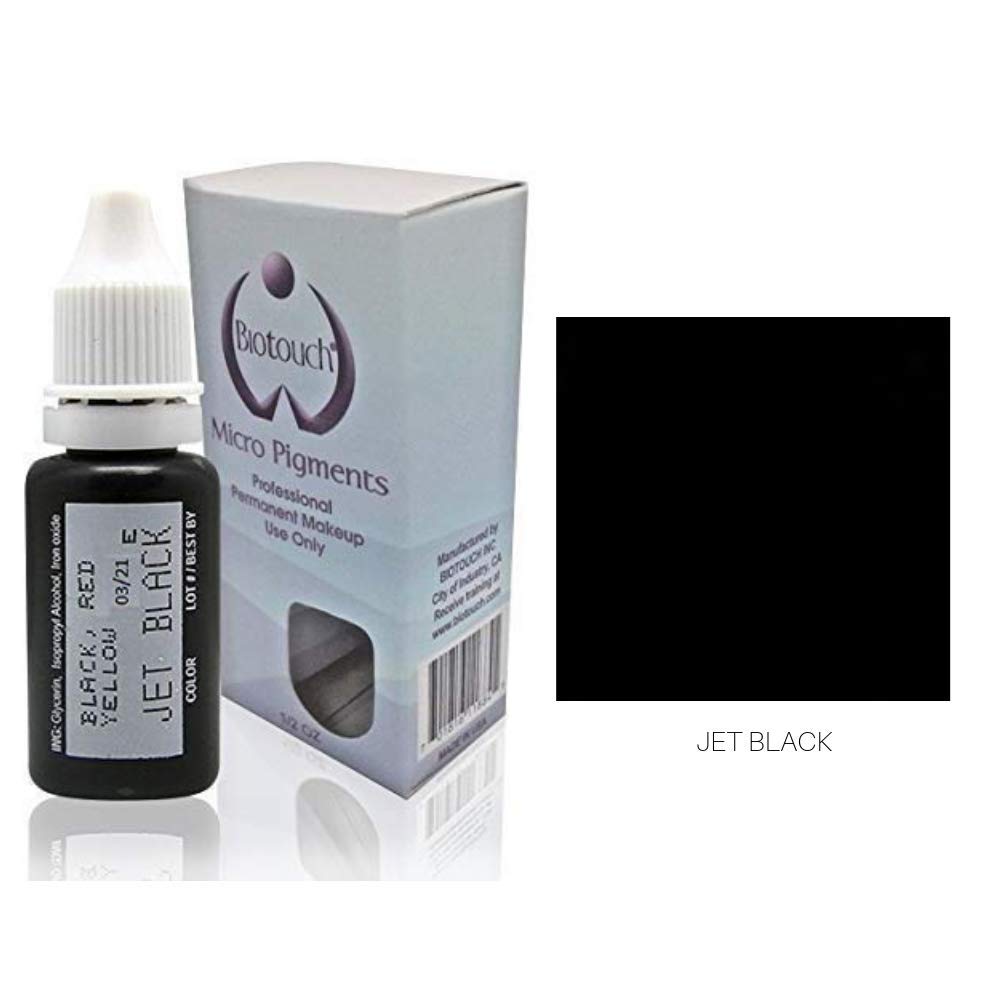 15ml MICROBLADING supplies Authentic BioTouch product JET BLACK Permanent Makeup Pigment Cosmetic Tattoo Ink LARGE Bottle permanent makeup supplies microblading pigment Eyebrow Eyeliner pigment
