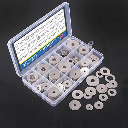 5 Glarks+175Pcs+Stainless+Washers+Assortment