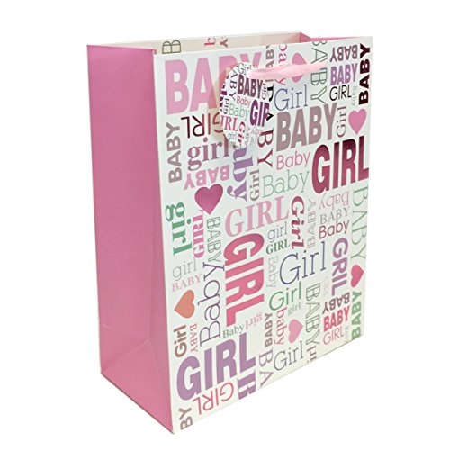 2 pc Baby Shower & Birthday Premium Large Gift bags for Baby Girl