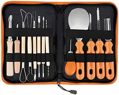 GREENBOLO 13 Piece Pumpkin Carving Knife - Halloween Professional Pumpkin Carving Kit, Pumpkin Cutting Supplies Tools Kit stainless steel lengthening and thickening Creative Carving