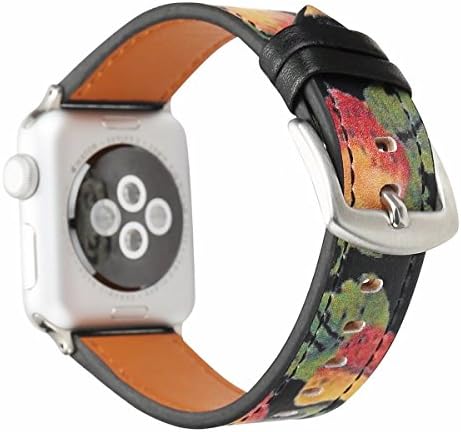 Fruit Printed Replacement Strap Watch Band Bracelet Compatible for 42mm Apple Watch iwatch Series 1 Series 2 Series 3 (Retro Strawberry-42mm)