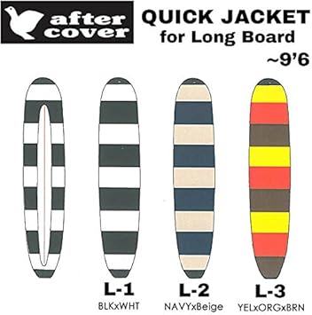 Amazon After Cover アフターカバー Quickjacket クイックジャケット ロングボード用サーフボードケース 9 6 L 1 Blkxwht ロングボード用 9 6 スポーツ アウトドア