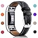Hotodeal [Best Buy] For Fitbit Charge 2 Replacement Bands, Classic Genuine Leather Wristband with Metal Connectors, Fitness Strap for Charge 2