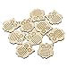 Souarts Beige Wood Owl Shape Small Circle Blanks Pendant for Counted Cross Stitch Kit 44.5mmx41.5mm Pack of 10pcs