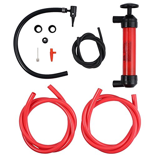 Kamtop Siphon Multifunctional Gas Oil Water Air Liquids Transfer Pump with 2PCS Transfer Hose Manual Pump for Car Fish Tank Aquarium Etc - Thumbnail 6