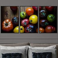 3 Piece Framed Canvas Wall Art Colorful Vegetables Canvas Prints Home Artwork Decoration for Living Room,Bedroom - 16