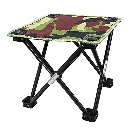 maxgoods Outdoor Foldable Fishing Stool, Portable Barbecue Lounge Chair, Sketch Chair, Suitable for Camping, Fishing, Traveling, Hiking, Outdoor Mountain Climbing, Street Stalls,11.4″ x 11.4″ x 10″