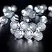 SKYFIRE Waterproof Solar Outdoor String Lights 19.7 ft 30 LED White Crystal Ball Christmas Globe Light