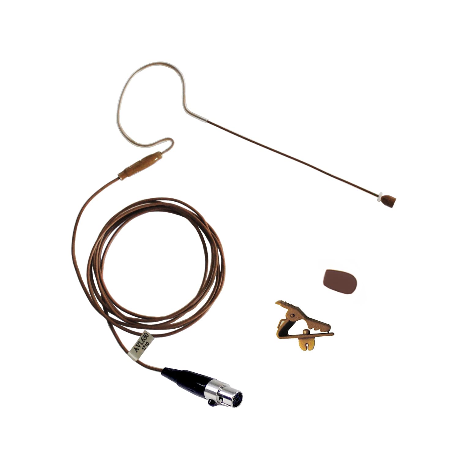 AV-JEFES Mini Headset Microphone AVL630 Cocoa Color for Shure (Cocoa Color)