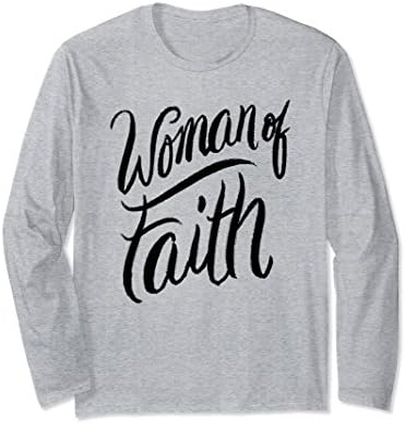 Unisex Woman of Faith - Proud Christian Girl Faith Shirt XL: Heather Grey
