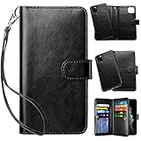 Vofolen 2-in-1 Case for iPhone 11 Pro Max Case Wallet Card Holder Slot Detachable Hybrid Protective Slim Hard Shell Magnetic PU Leather Folio Pocket Flip Cover for iPhone 11 Pro Max 6.5in (Black)