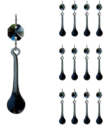 Amazon.com: 20pcs 38mm Replacement Black Chandelier Icicle Crystal