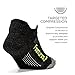 Feetures Merino+ Ultra Light No Show Tab Athletic Running Socks for Men and Women - Charcoal + Reflector - Size Medium