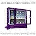 HDE Case for iPad 9.7-inch 2018/2017 Kids Shockproof Bumper Hard Cover Handle Stand with Built in Screen Protector for New Apple Education iPad 9.7 Inch (6th Gen) / 5th Generation iPad 9.7 - Purple
