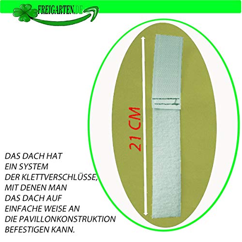 freigarten.de Ersatzdach für Pavillon Modena 6-eck 320cm Wasserdicht Material: Panama PCV Soft 370g/m² extra stark Modell 8 (Beige) – Bild 5