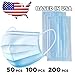 3 Ply Disposable Mask with Elastic Ear Loops - Mask 50 PCS - Soft & Comfortable Filter Safety Mask for Dust Protection - Protective