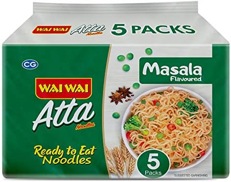 Wai Wai Atta Noodles - Vegetable Masala Flavor 75 grams Pack of 5 price ...