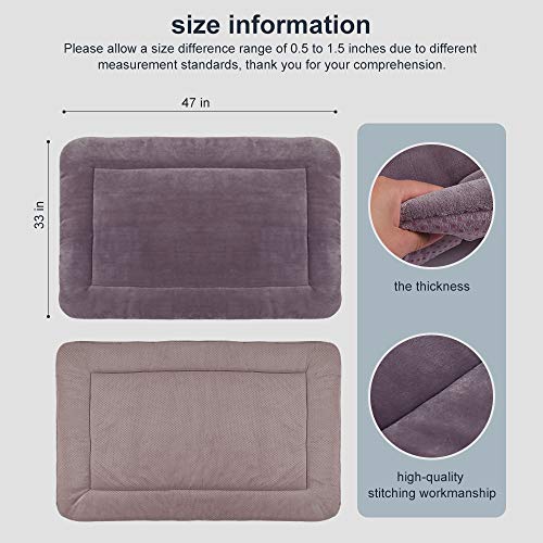 JoicyCo Extra Large Dog Bed Crate Pad 48 in Washable Soft Pet Beds Dog