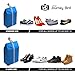 Shoe Bags for Travel - Shoe Storage Bags with Zippers - Waterproof - for Women & Men - Blue - 4 Pack by The Journey Bird