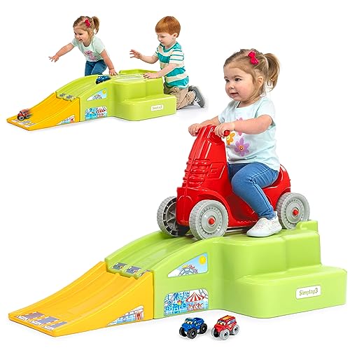 Simplay3 Deluxe Race and Ride Kids Downhill Roller Coaster and