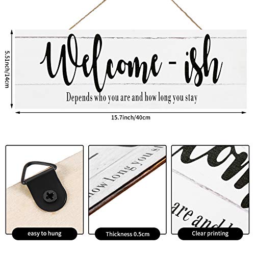Chunful Elegant Cute Signs Sign for Front Door Funny Hanging Wooden Plaque