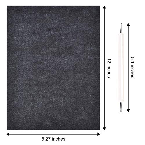 200Pcs Tracing Paper, EAONE Transfer Tracing Paper and Carbon Graphite Paper with 5Pcs Embossing Stylus for Wood Burning Transfer, Wood Carving and Tracing, Black and White