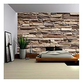 Wall26 - Modern Neutral Colored Brick Pattern Wall - Wall Mural, Removable Wallpaper, Home Decor - 100x144 inches